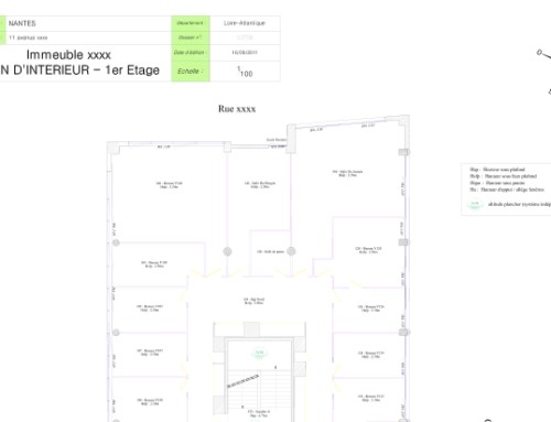 Plan Architecturaux : Immeuble à Nantes – Plan d’intérieur